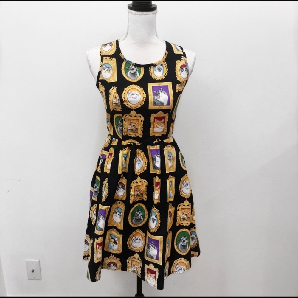 Folter Cat Portrait Dress Modcloth Retrolicious 4X